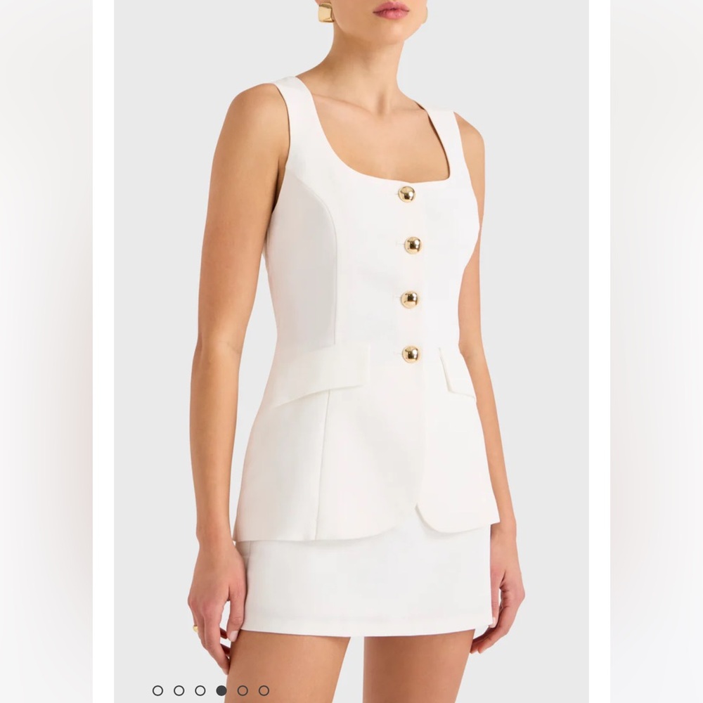 Amanda Uprichard - Kya Romper in Ivory, M